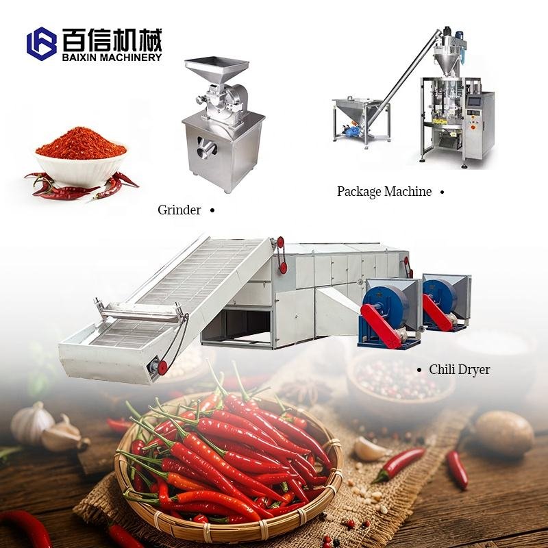 Chili Drying, Grinding & Packing Line equipment and production reference